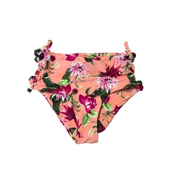 Tori Praver Floral Bikini Bottom Size Medium - Picture 1 of 4